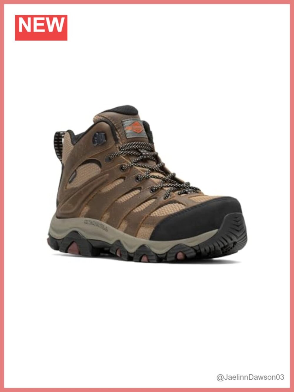 Women's Safety Toe Work Boots Carbon Fiber Waterproof Slip Resistant Mid Top